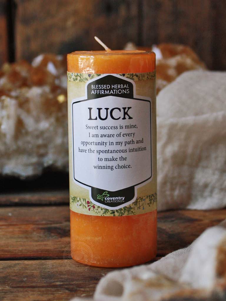 Blessed Herbal Affirmations Candle - Luck