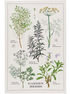 Garden Herbs Cotton Dishtowel