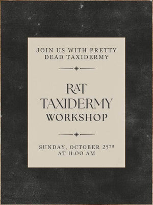 Rat Taxidermy Workshop - Oct 25 2026