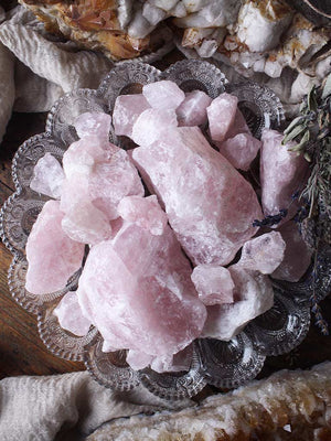 Raw Rose Quartz Chunks