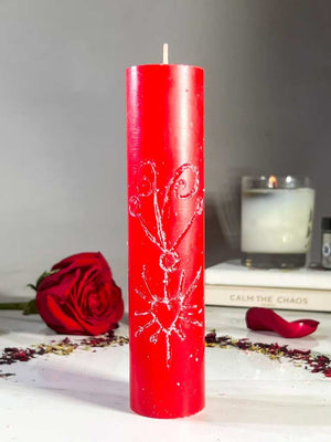 Spell Casting Pillar Candle - Red