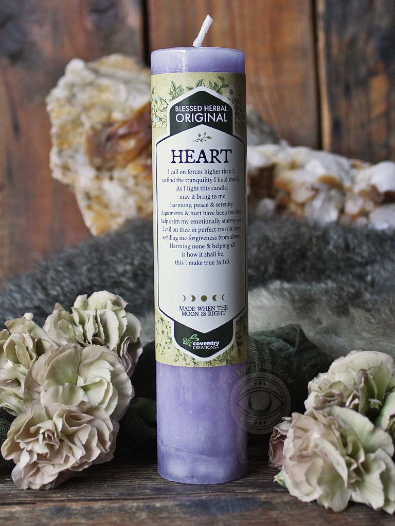 Blessed Herbal Spell Candle - Heart