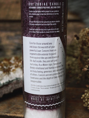 Cancer Zodiac Candle - House of Intuition