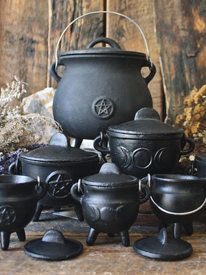 Cast Iron Ritual Cauldrons - Pentacle