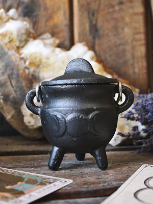 Cast Iron Ritual Cauldrons - Triple Moon Goddess