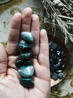 Tumbled Moss Agate