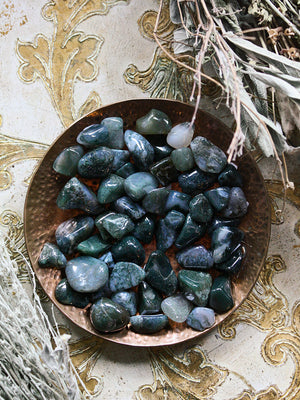 Tumbled Moss Agate