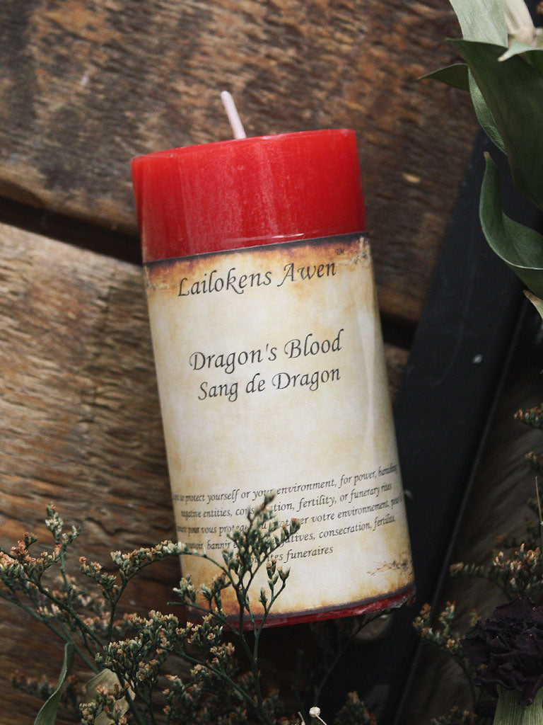 Dragons Blood Pillar Spell Candle