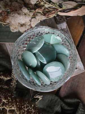 Green Aventurine Palm & Worry Stones