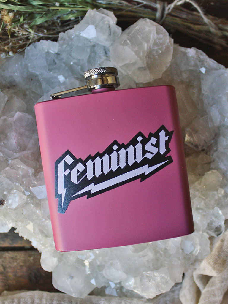 Pink Feminist Flask