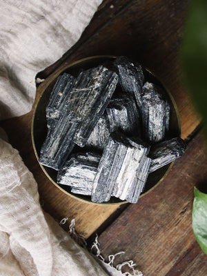 Raw Black Tourmaline Pieces