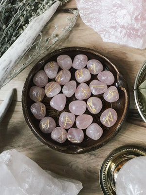 Rose Quartz Rune Set