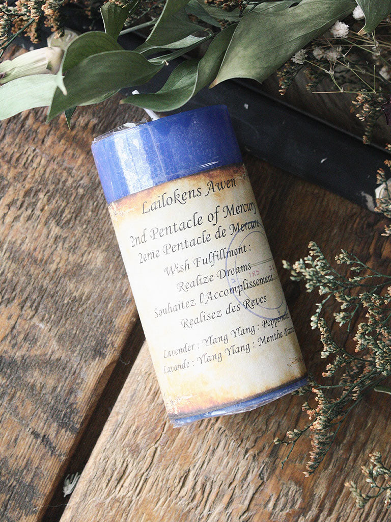 Second Pentacle of Mercury Spell Candle