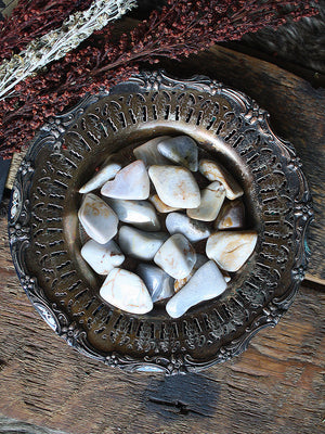 Tumbled Blue Chalcedony