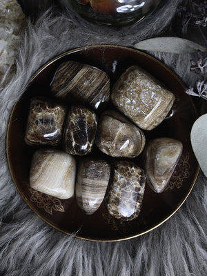 Tumbled Chocolate Calcite