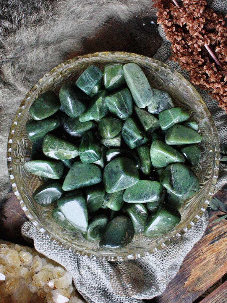 Tumbled Green Jade (Nephrite)