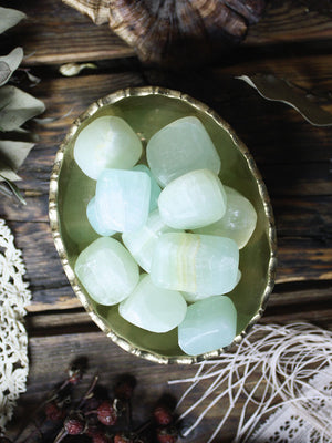 Tumbled Pistachio (Green) Calcite