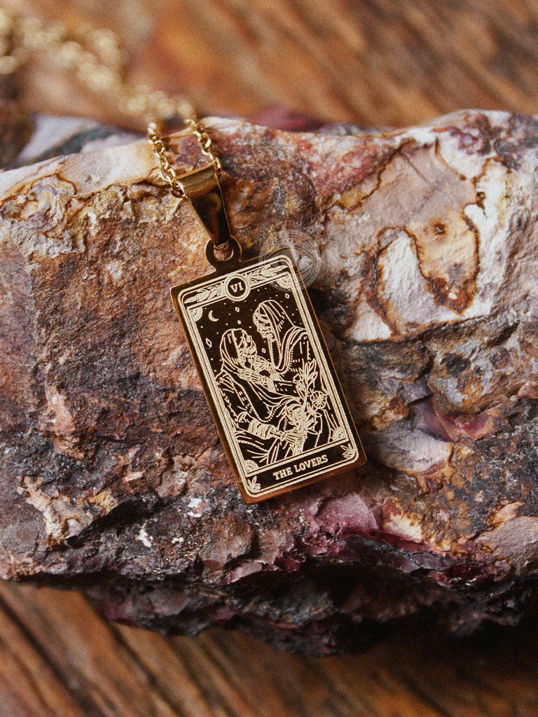 13th Press Tarot Card Necklace - The Lovers