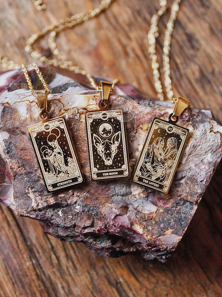 13th Press Tarot Card Necklace - The Moon