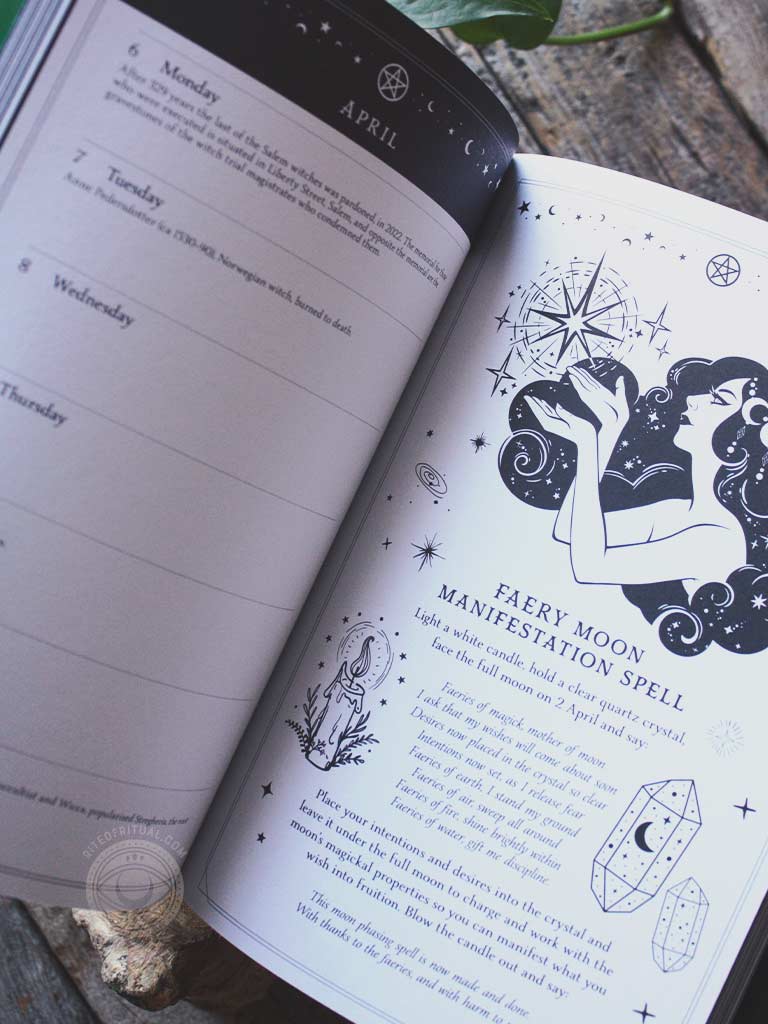 2026 Witch's Diary Planner Calendar - Northern Hemisphere
