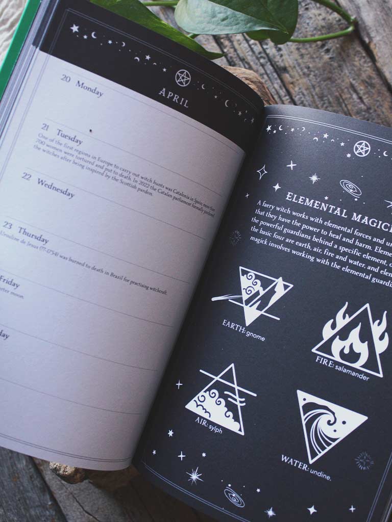 2026 Witch's Diary Planner Calendar - Northern Hemisphere