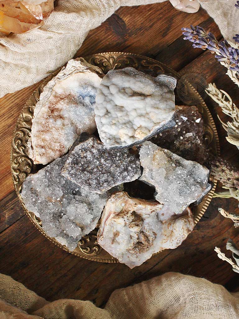 Agate Druzy Clusters