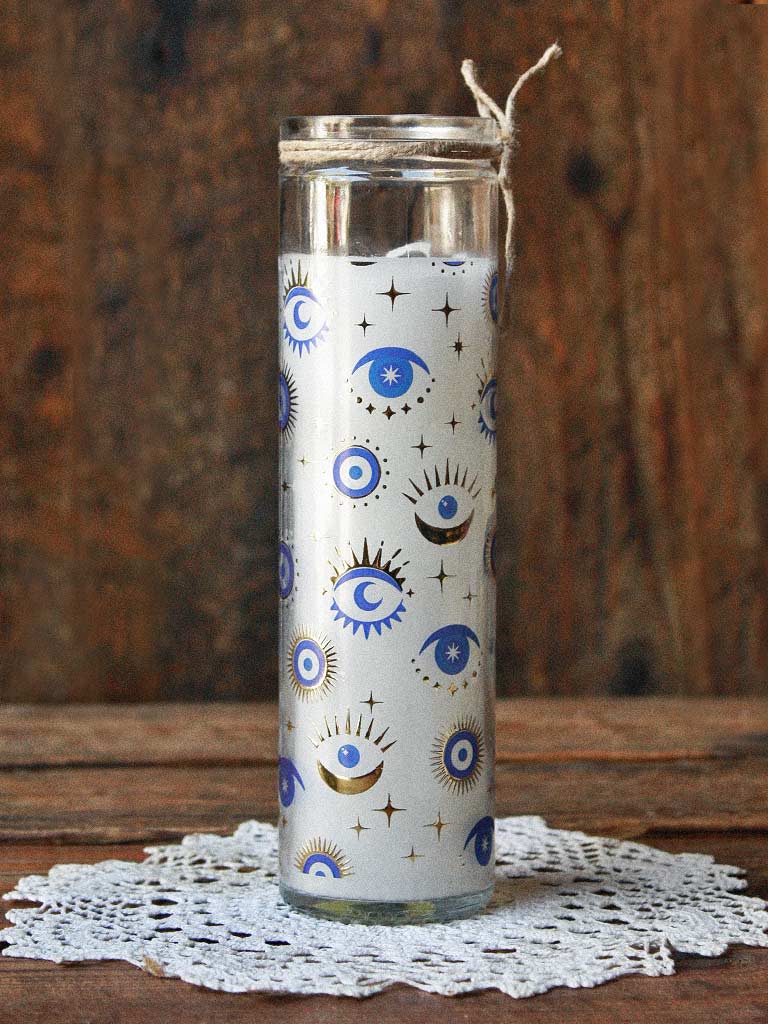 All Seeing Eye White Sage Magic Ritual Spell Candle