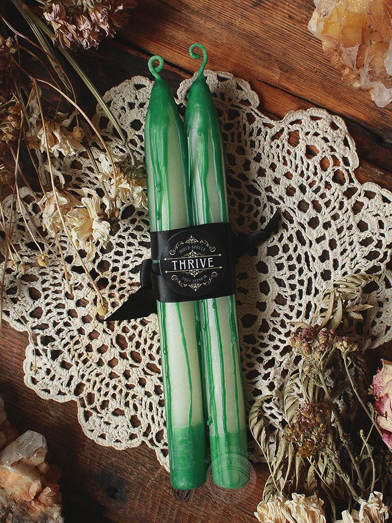 Beeswax Birch & Spruce Thrive Bleeding Taper Candles