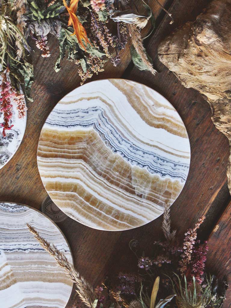 Black Phantom Calcite Charging Plates