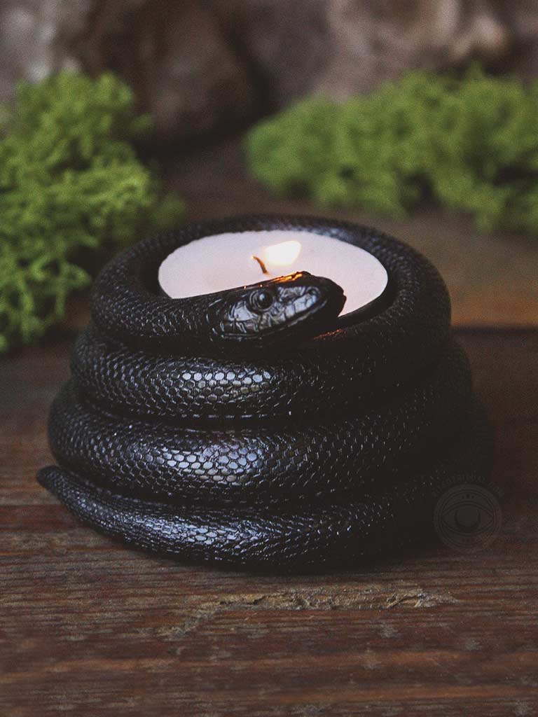 Black Snake Tealight Candle Holder