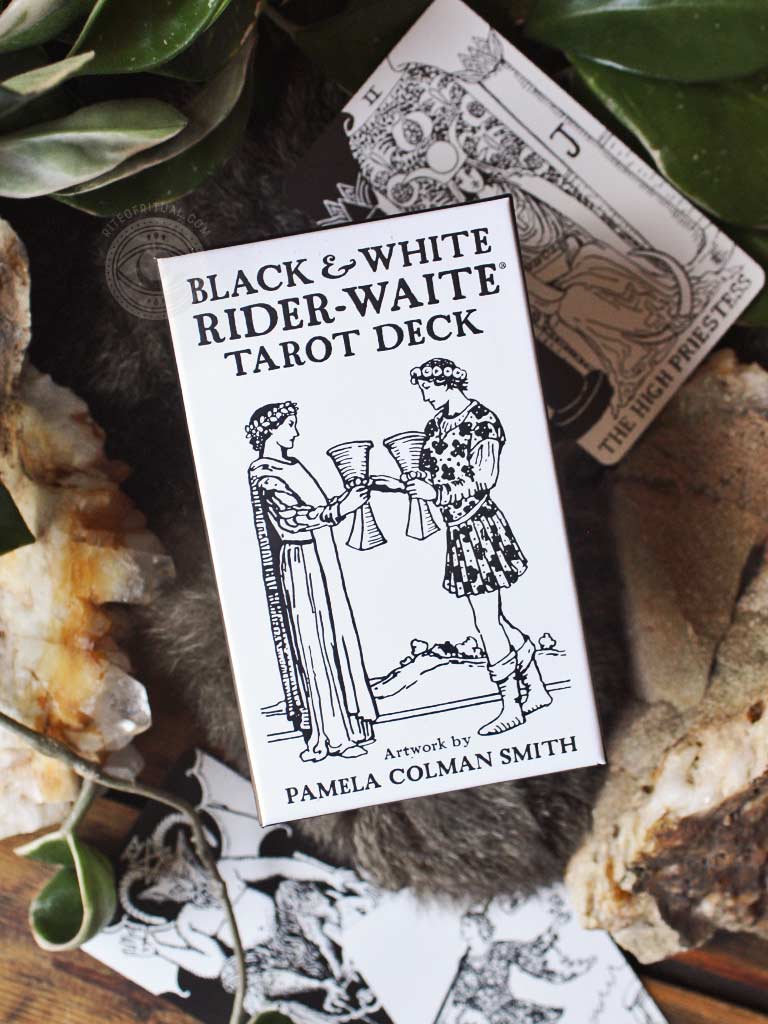 Black & White Rider-Waite Tarot Deck