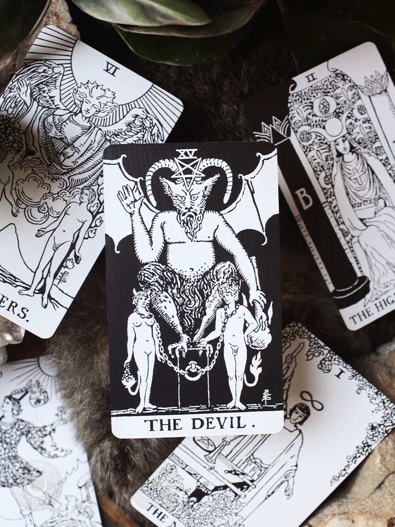 Black & White Rider-Waite Tarot Deck