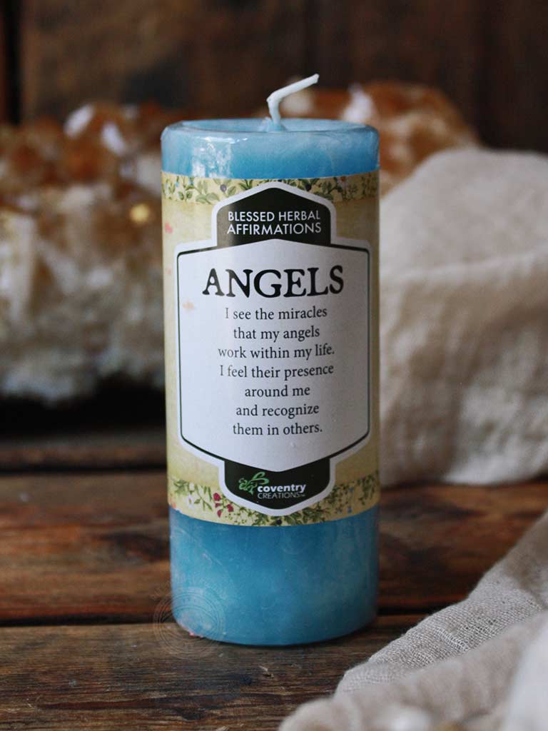 Blessed Herbal Affirmations Candle - Angels