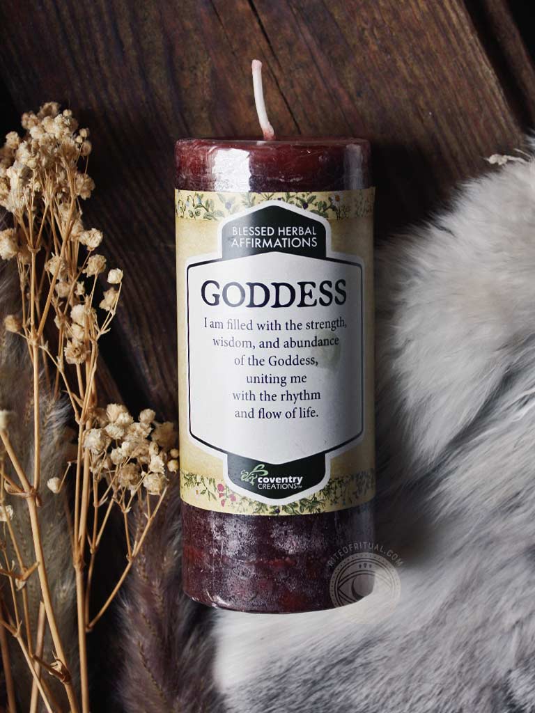 Blessed Herbal Affirmations Candle - Goddess