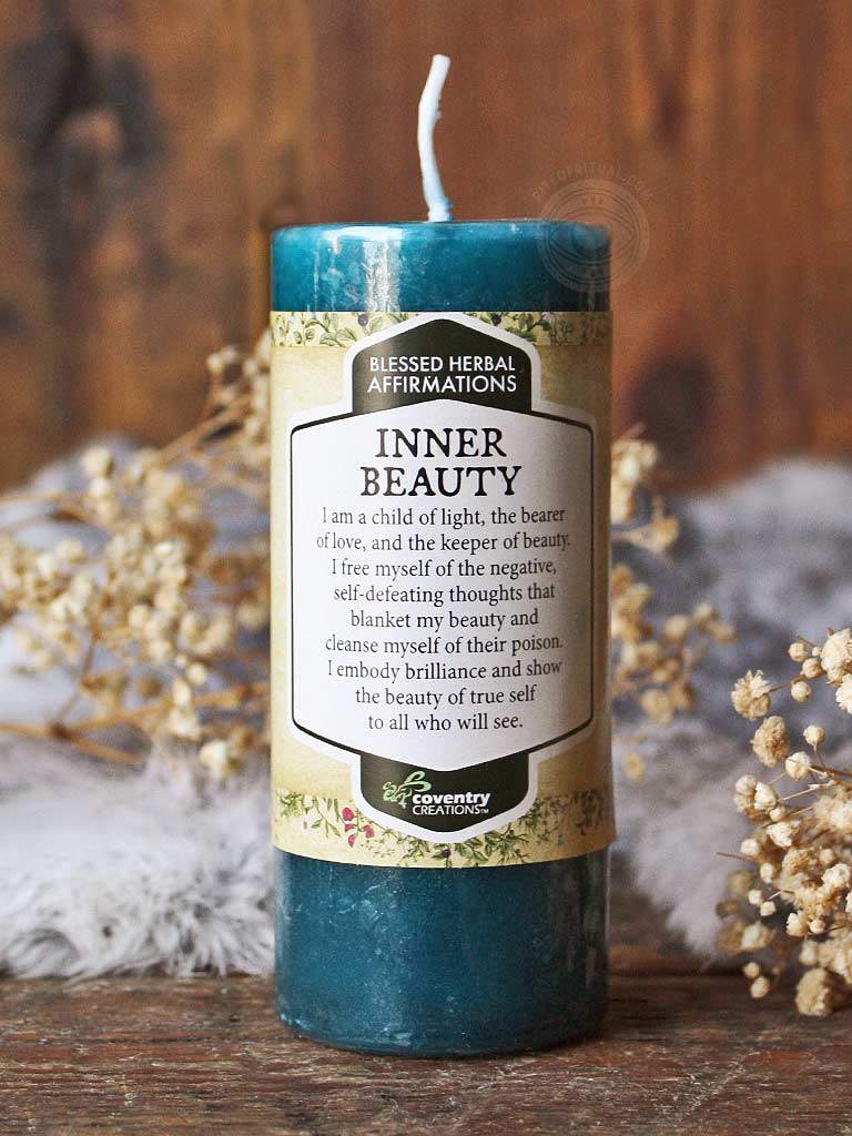 Blessed Herbal Affirmations Candle - Inner Beauty