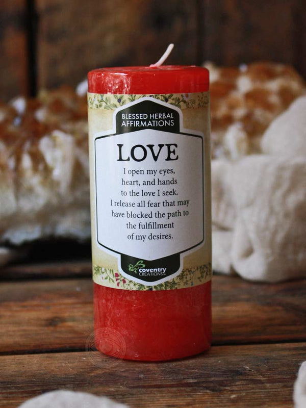 Blessed Herbal Affirmations Candle Love Rite of Ritual