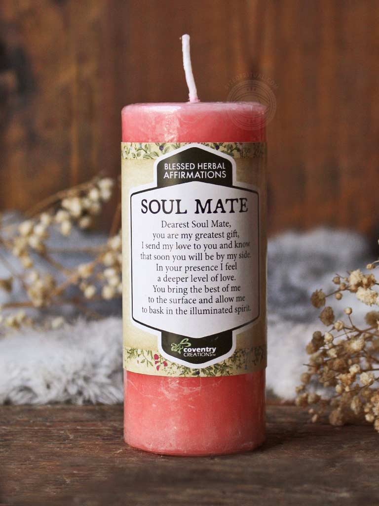Blessed Herbal Affirmations Candle - Soul Mate
