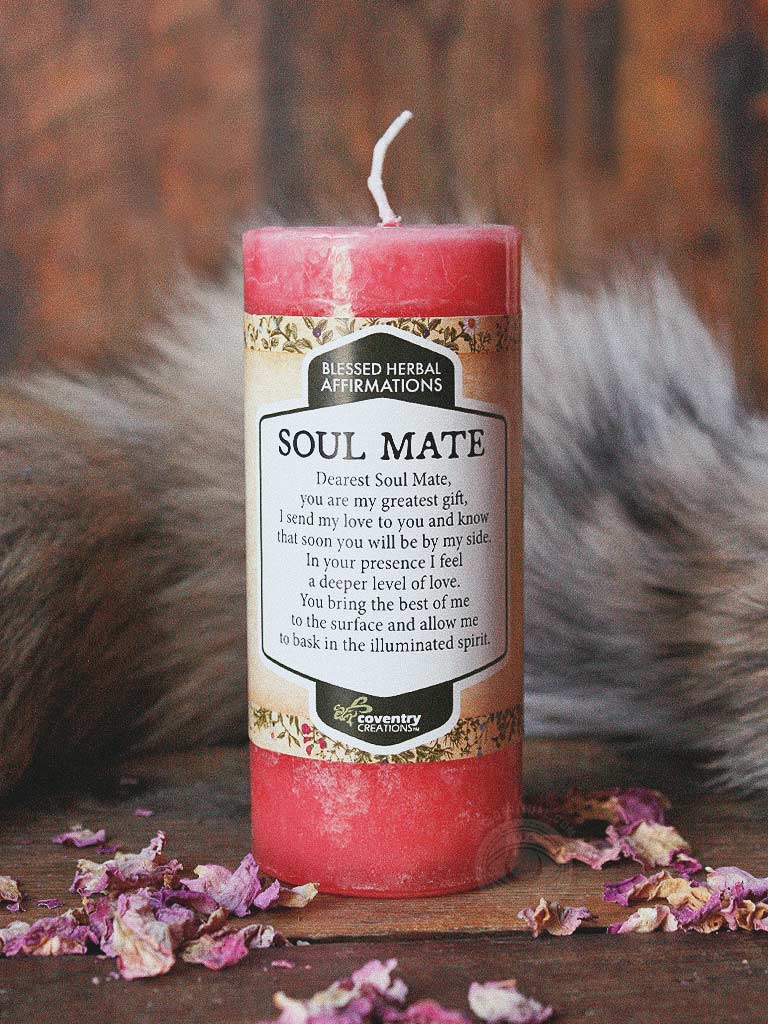 Blessed Herbal Affirmations Candle - Soul Mate