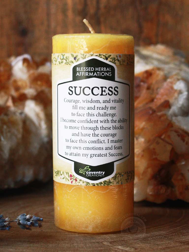 Blessed Herbal Affirmations Candle - Success