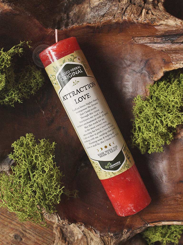 Blessed Herbal Spell Candle - Attraction