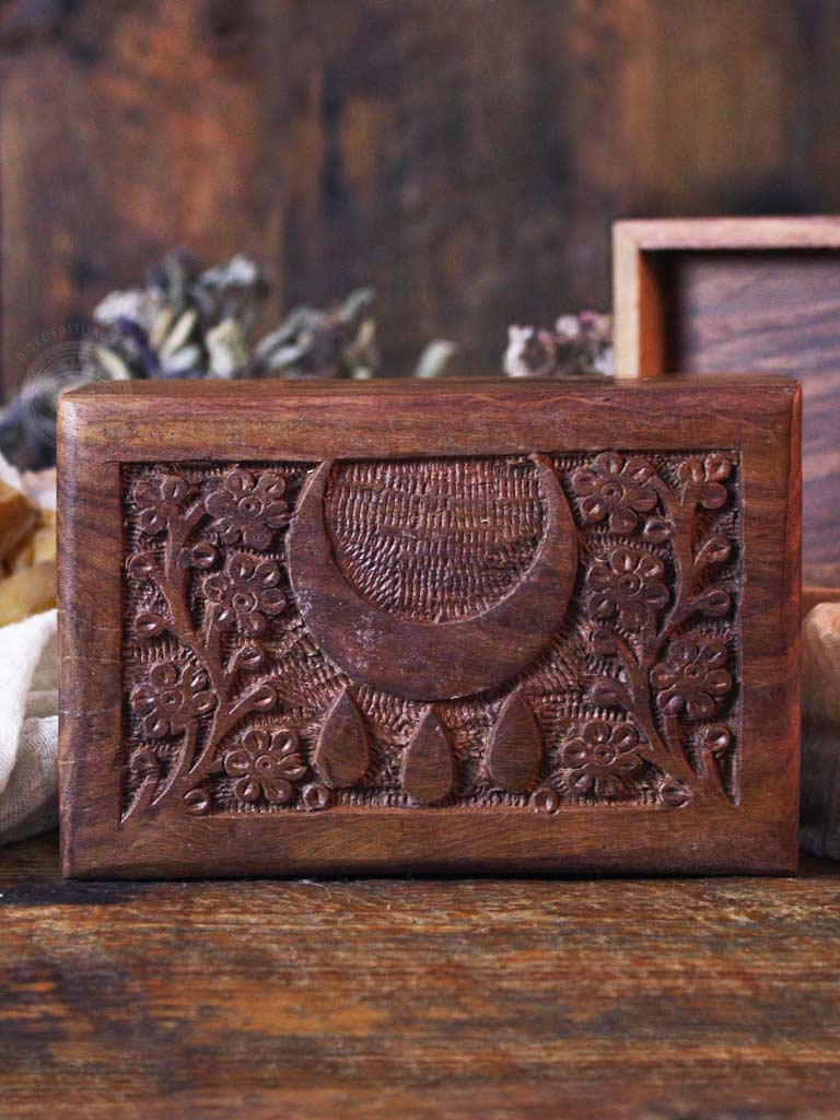 Blessings Symbol Carved Ritual Box