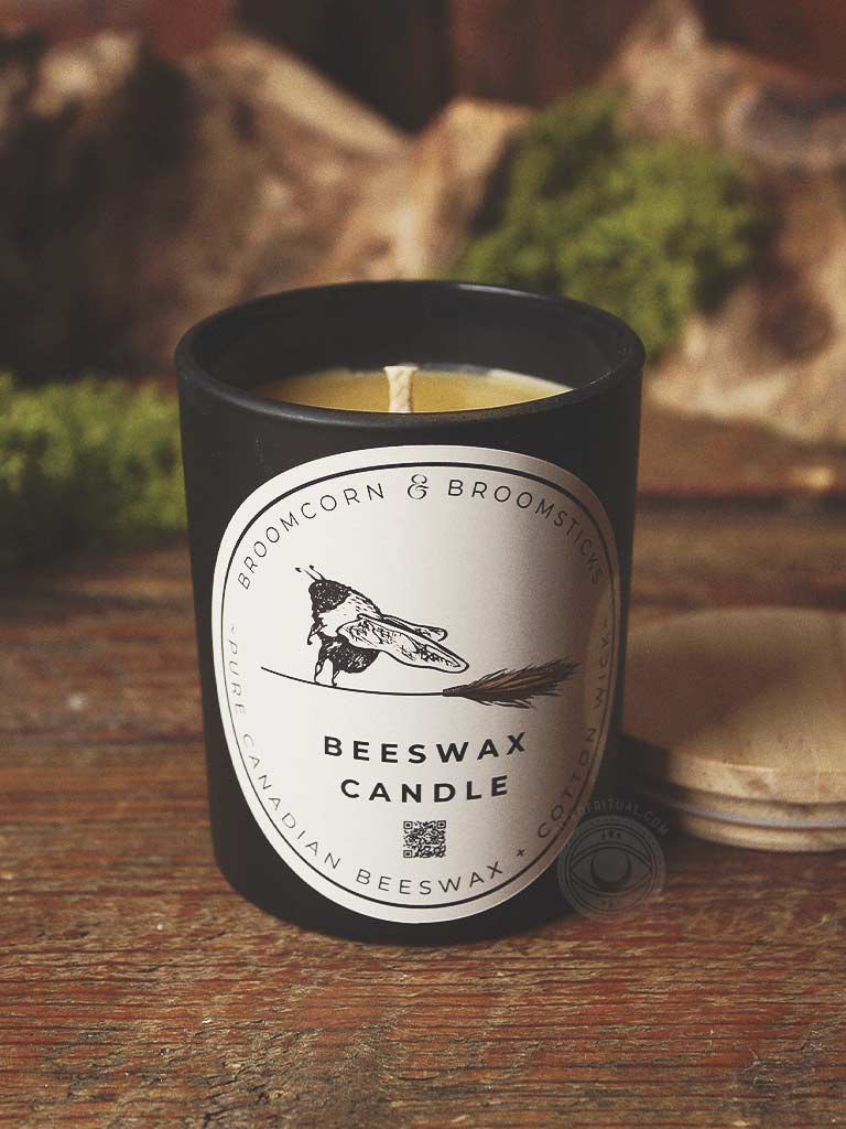 Broomcorn & Broomsticks Beeswax Candle
