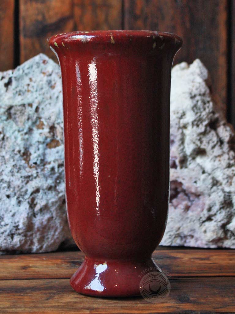 Burgundy Ceramic Vase - V343