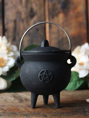 Cast Iron Ritual Cauldrons - Pentacle