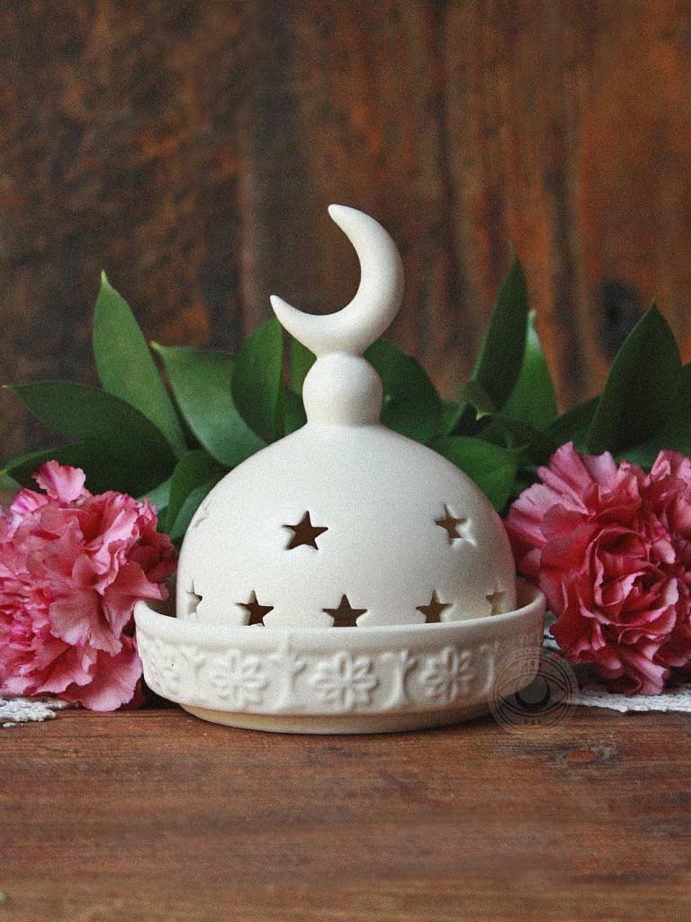 Celestial Temple Tea Light & Incense Holder