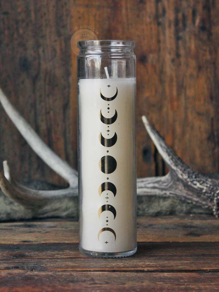 Coconut Moon Phase Magic Ritual Spell Candle