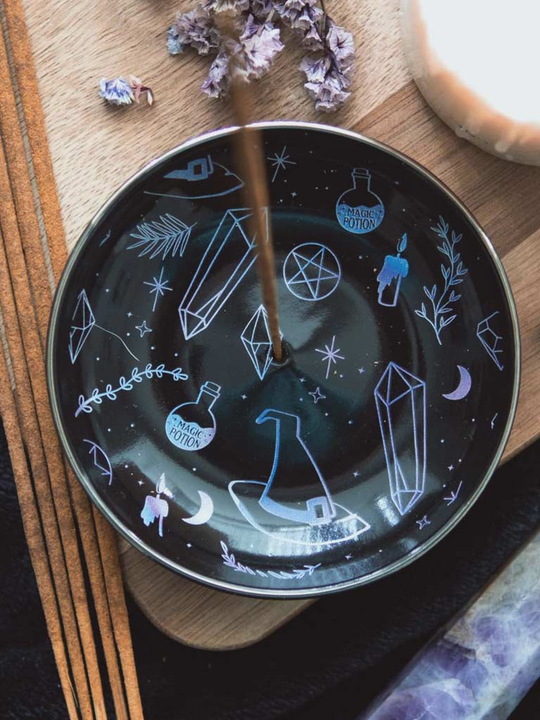 Crystal Witch Incense Holder Plate