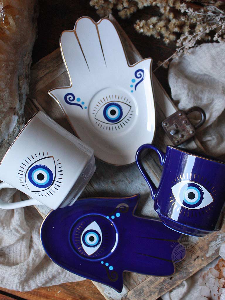 Evil Eye Cup + Saucer