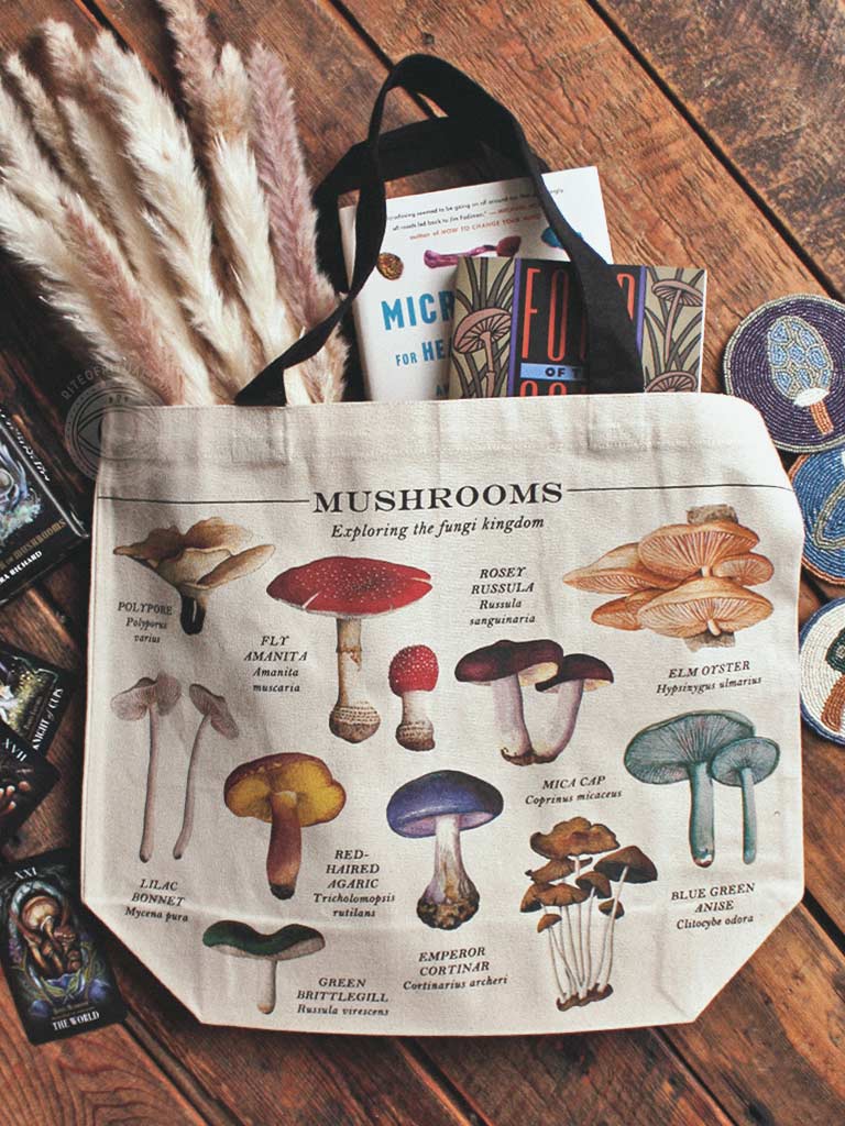 Exploring The Fungi Kingdom- Mushrooms Tote Bag
