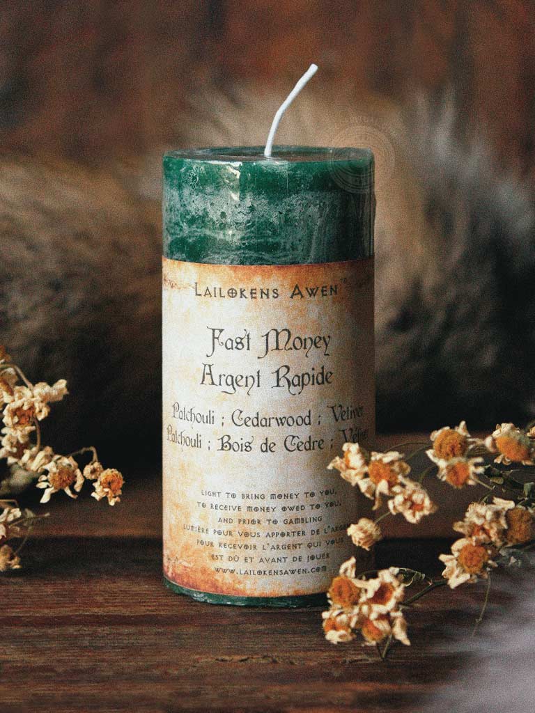 Fast Money Pillar Spell Candle